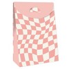 Big Dot of Happiness Pink Checkered Party - Gift Favor Bags - Party Goodie Boxes - Set of 12 - 3 of 4