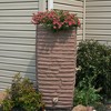 Good Ideas Impressions Riverwalk 50-Gallon Faux Slate Surface Dual Spigot Locations Rain Barrel w/2 Brass Spigots & Screen, Red Brick - 2 of 4