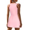 Womens Tennis Dress Crew Neck Sleeveless Golf Side Slit Pocket Athletic Dresses with Built-in Bra Shorts - 3 of 4