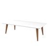 CAVINAS Rectangle Coffee Table,40" Tea Table with Lacquered Top,Splayed Solid Wood Legs,Rectangular Accent Table for Living Room,Bedroom,Dining Room - 2 of 4