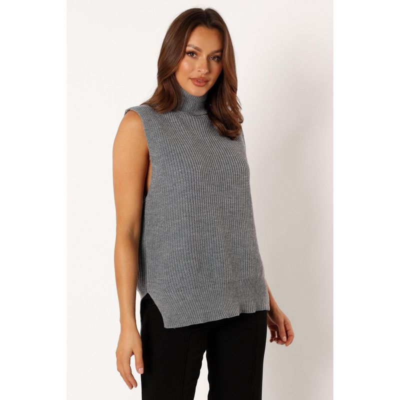 Petal and Pup Womens Celaena Turtleneck Sleeveless Sweater, 3 of 7