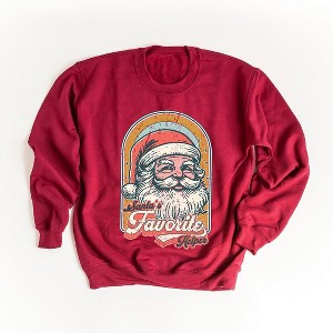 Simply Sage Market Women's Graphic Sweatshirt Santa's Favorite Helper - 1 of 4