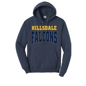 Adult Hillsdale High School Falcons Name Classic Fleece Hoodie