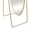 Olivia & May 66"x17"Metal Geometric Oval Floor Mirror with Rectangular Frame and Stand Gold: No Scratch Base, Indoor Use, Fully Assembled - 4 of 4