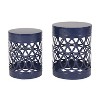2pc Modern Metal and Round End Table Outside-Christopher Knight Home - 2 of 4