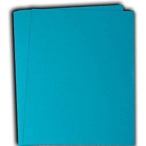 Hamilco Colored Cardstock Paper 11" x 17" Dodger Blue Color Card Stock Paper 50 Pack - 1 of 4