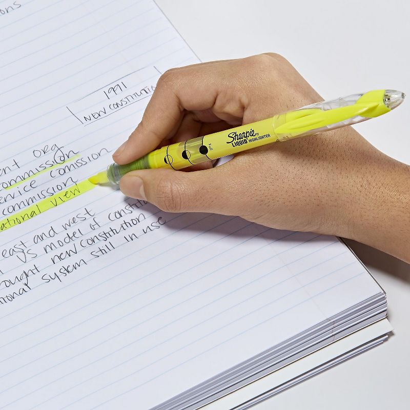 Sharpie Accent Liquid Pen Style Highlighter Chisel Tip Fluorescent Yellow Dozen 1754463, 3 of 7