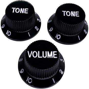 AxLabs Strat-Style Knob Kit with White Lettering (3)