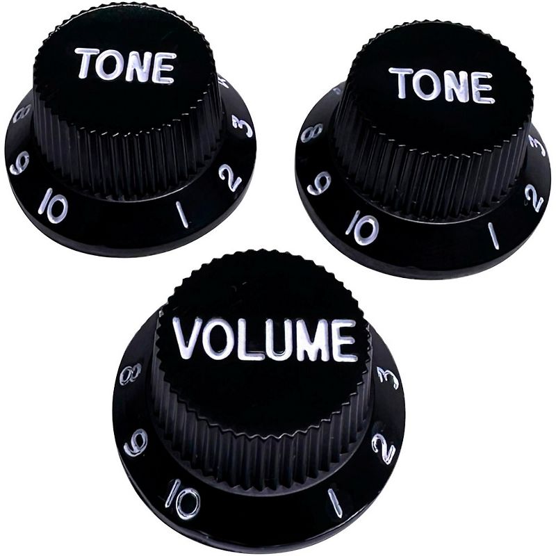AxLabs Strat-Style Knob Kit with White Lettering (3), 1 of 2