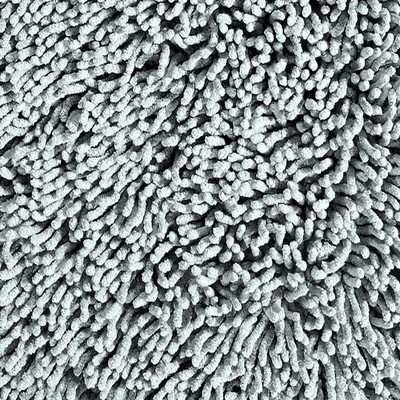 Silver Chenille Shaggy Non-Skid Bath Rug 17 x 24