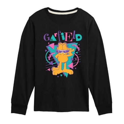 Garfield Garfield 90s Logo Long Sleeve Graphic T-shirt - Black - 2t ...