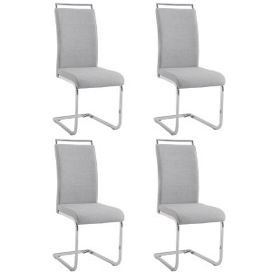 Chintaly Imports,Contemporary Handle-Back Cantilever Side Chair - Set of 4 - 1 of 4