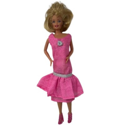 Doll Clothes Superstore  Handmade Pink Short Dress with 2 Pairs of Shoes for Barbie & 11.5-Inch Fashion Dolls