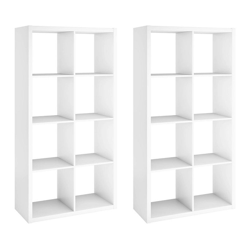 ClosetMaid 4583 Bookcase Open Back 8-Cube Storage Organizer, White (2 Pack), 1 of 7