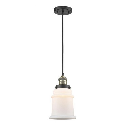 Canton - 1 Light Cord Hung Mini Pendant In Industrial Style-10 Inches Tall and 6 Inches Wide