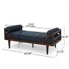 Chaise Lounge Sofa,Two-Armed Chaise Lounge With Button Tufting And Waffle Stitching,Chaise Lounge In Living Room-Cuddlewood - 4 of 4