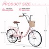 20 inch Girls Bike with Basket, Multiple Colors Womens Bike for 7-10 Years Old Kids, Bike with Basket for 7-10 Years Old Kids - 4 of 4