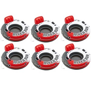 Intex Red River Run 1 Fire Edition Sport Lounge, Inflatable Water Float, 53" Diameter 6 Pack - 1 of 3