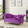 DOMETOUR 71 Inch Velvet Sofa with Storage for Living Room Bedroom, U Shape Backrest Couch with 2 Pillows - 2 of 4