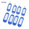 Unique Bargains Plastic ID Label Name Tag Badge Clip Holder Keyring Keychain Blue 10 Pcs - 2 of 4