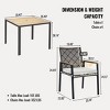 All Weather 5-Piece Patio Dining Table Sets,Patio Conversation Set Acacia Wood Table Top with Umbrella Hole, Rattan Outdoor- Maison Boucle - 4 of 4