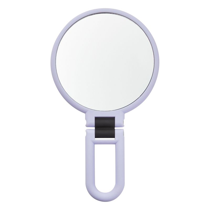 Glamlily Purple Hand Held Magnifying Mirror for Makeup, Travel, 1/10x Magnification (5.35 in), 5 of 10