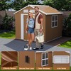 MOEPISY 6X4 FT Heavy-Duty Metal Storage Shed with Windows - 3 of 4