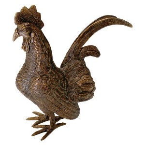 Design Toscano Barnyard Rooster Solid Cast Bronze Garden Statue - 1 of 4