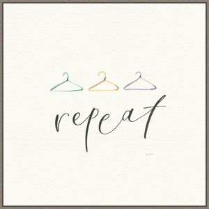 30" x 30" Wash Dry Fold Repeat IV by Jenaya Jackson Framed Canvas Wall Art Print - Amanti Art: Modern Decor, Polystyrene Frame, Lithograph - 1 of 4