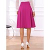 INSPIRE CHIC Women's High Waist Button Decor Vintage Pleated Flared Midi Skirt - 4 of 4