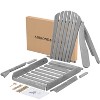 Maggift Patio Accent Chairs 2PCS, Folding Adirondack Chair, Wooden Decorative Lounge Furniture for Patio, Yard, Gray, 19.5"*31"*36" - 3 of 4