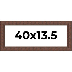 PosterPalooza | 40x13.5 Wide Bamboo Picture Frame, UV Acrylic, 4 Finishes - Brown, Black, Silver, and Natural - 1 of 4