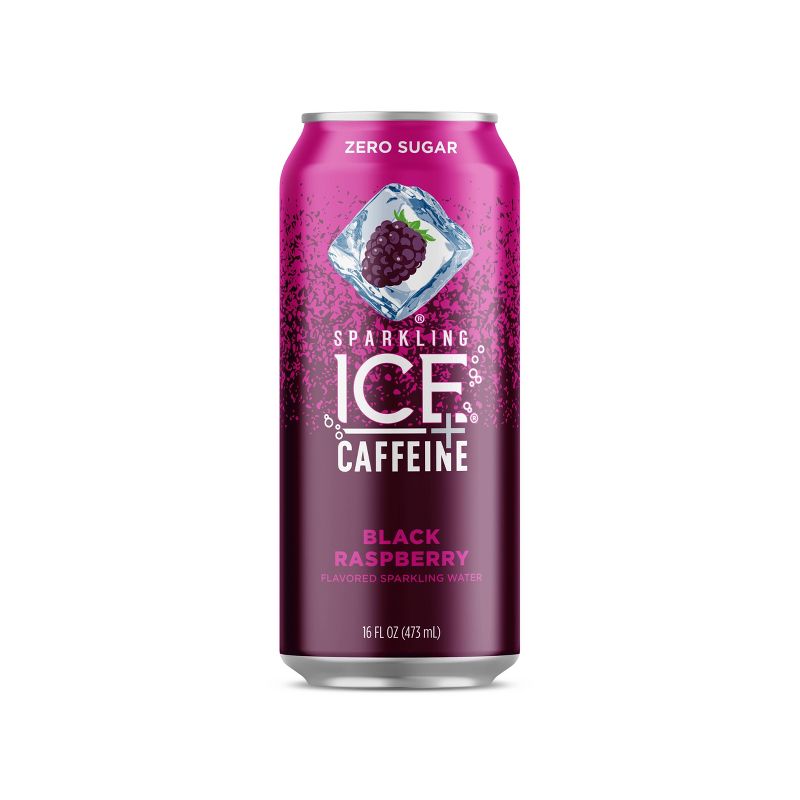 Sparkling Ice + Caffeine Black Raspberry - 16 fl oz Can, 1 of 7