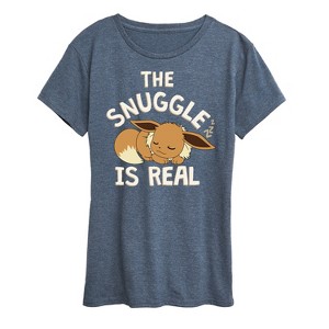 Women's - Pokémon - The Snuggle Eevee Short Sleeve Graphic T-Shirt - 1 of 4