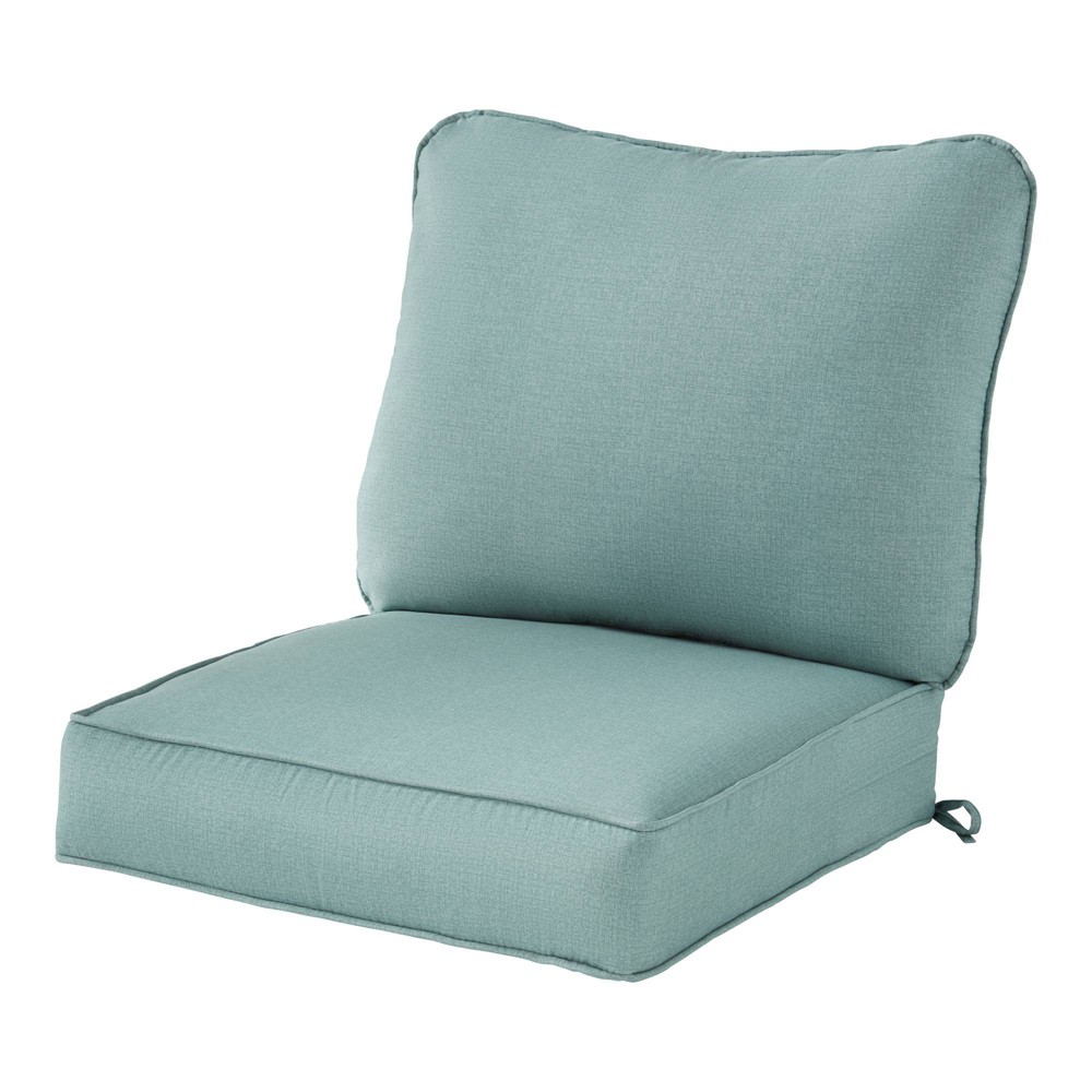 Photos - Pillow Kensington Garden 2pc Deep Seat Outdoor Cushion Sets Seaglass: Reversible,