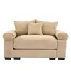 Aukfa Oversized 54.3" Modular Sectional Sofa with 1 Ottoman, Cream Corduroy, Thick Armrests, Ergonomic Cushions, Easy Assembly for Living Room - 4 of 4