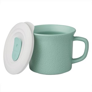 CorningWare 20oz Hammered Pop-in Portable Drinkware Turquoise - 1 of 1