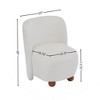 Grungis 25" Wide Modern Low Back Accent Chair,Armless Chair with Pine Wood Feet,Accent Chair for Bedroom,Reading Room,Office - 3 of 4