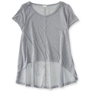 Aeropostale Womens Sheer Tux Hem Basic T-Shirt - 1 of 2