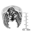 Steeltime Men's stainless steel eagle ring. Size Options: 9-12 - 3 of 4