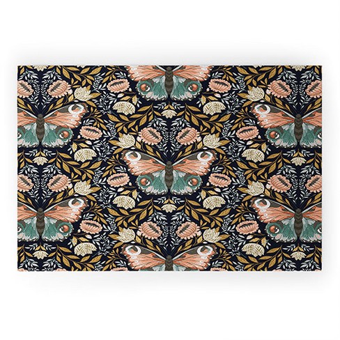 Avenie Morris Inspired Butterfly III  Looped Vinyl Welcome Mat - Society6 - image 1 of 4