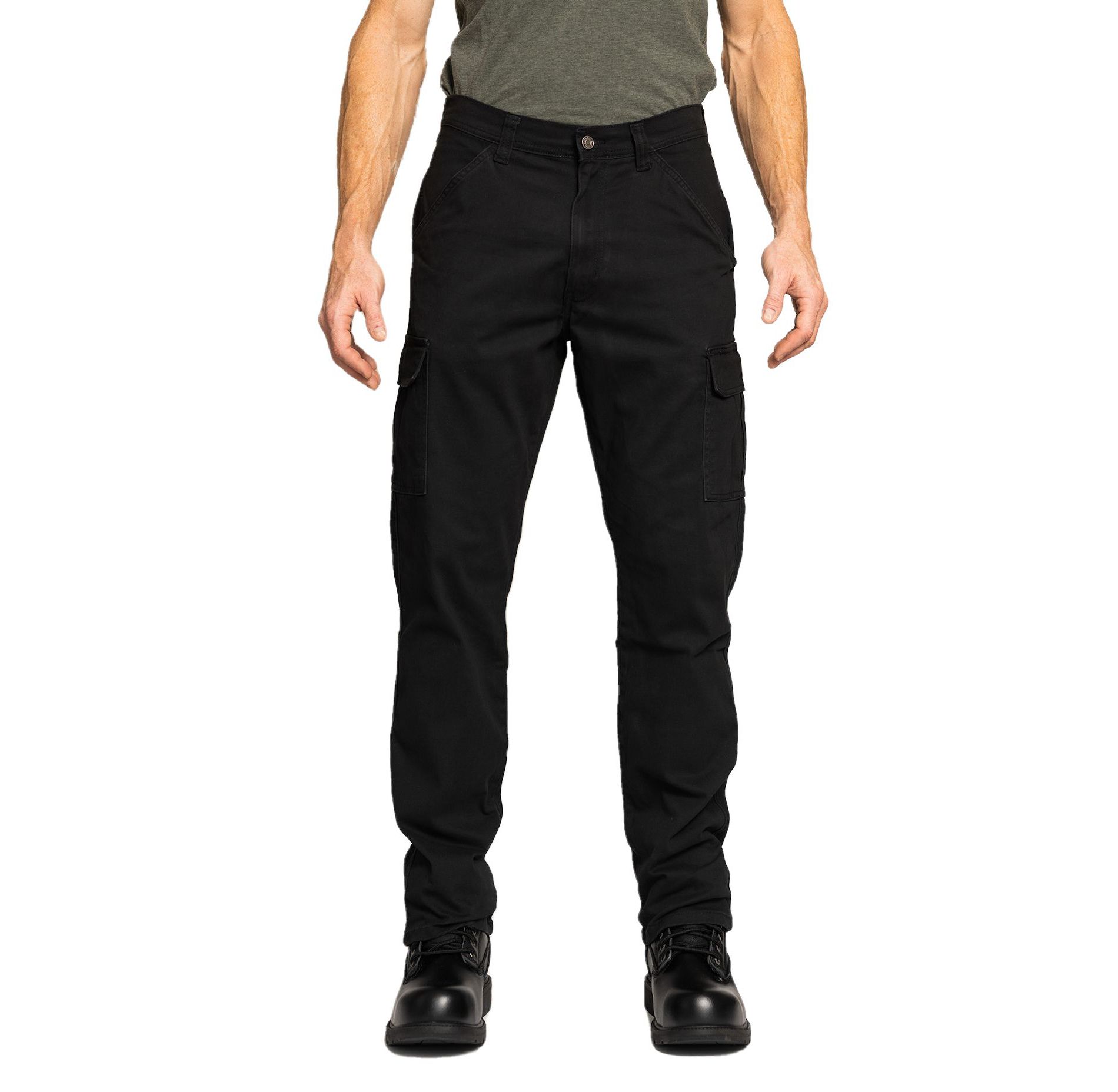 Men's Full Blue Performance Stretch Cargo Pants | Black 34W x 36L