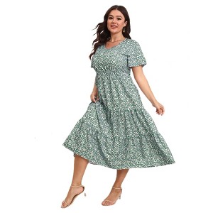 Women's Plus Size Maxi Dress Summer Casual Dresses - 1 of 4