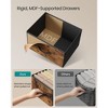 5-Drawer Storage Dresser - Steel Frame Organizer with Non-Woven Fabric Drawers, Multi-Use TV Stand, Rustic Brown and Ink Black - 3 of 4