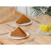 Unique Bargains Party Wedding Dinner Banquet Linen Napkins 14 x 14 Inches 6 Pcs - 2 of 4