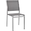 Modway Shore Side Chair Outdoor Patio Aluminum Set of 2 Silver Gray - 3 of 3