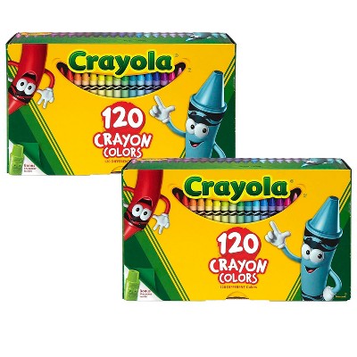 Crayola Regular Size Crayons Assorted Colors 120/Box 2 Boxes (BIN526920-2) 