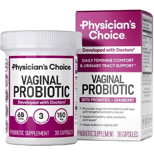 Physician's Choice Women's Vaginal Wellness Probiotics and Urinary Tract Support Capsules - 30ct - 1 of 4