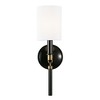 Capital Lighting Beckham 1 - Light Wall Light in  Glossy Black/Aged Brass - 3 of 4