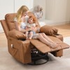 360 Swivel Nursery Recliner - Oversized Rocking Chair with Massage and Heat Recliner for Small Spaces, Nursery Bedroom Living Room Reclining Chairs - 2 of 4